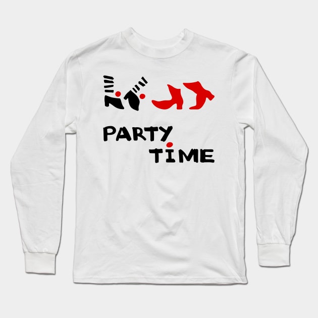 Dancing Feet. Party Time. Long Sleeve T-Shirt by ArchiTania